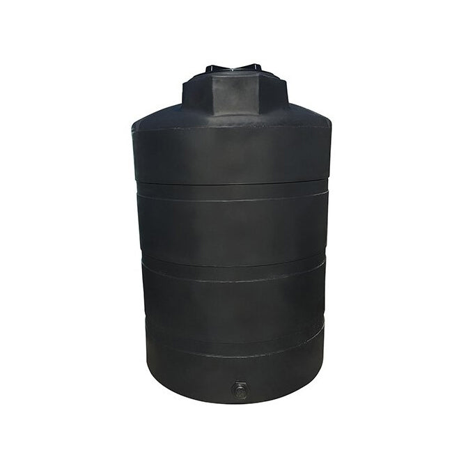 Tank - 500 Gallon Plastic Vertical Water Storage - Black